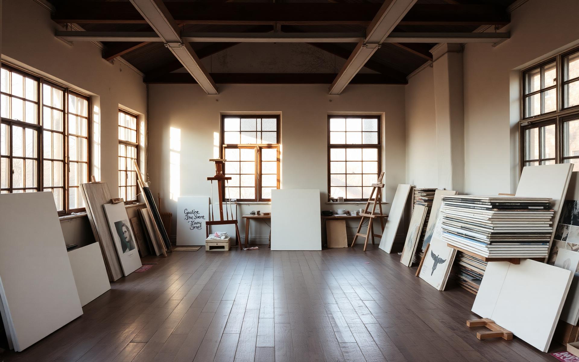 Artist atelier studio interior
